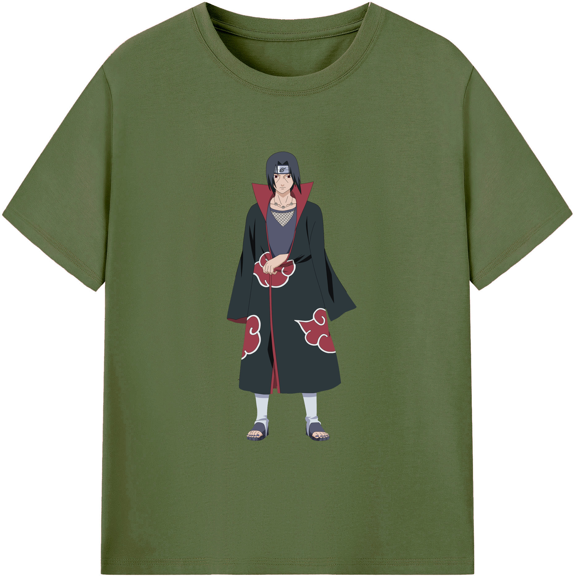 （画像用） NARUTO -ナルト- うちは イタチ Uchiha Itachi 綿100％半袖Tシャツ（フロントプリント）